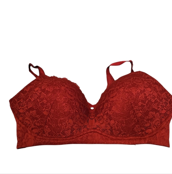 torrid Other - Torrid Dream Wire-Free Push-Up Bra Red Lace Back Smoothing Sz 44DD